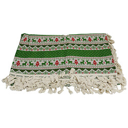 Скатерть для стола текстильная с кистями Рождественская, 100х150 см