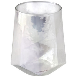 Склянка низька фігурна ребриста перламутрова