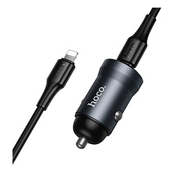 АЗП Hoco Z62A Energy Apple iPhone SE 2022 / iPhone 14 Pro Max / iPhone 14 Plus / iPhone 14 Pro / iPhone 14 / iPhone 13 Pro / iPhone 13 Mini / iPhone 13 / iPhone 13 Pro Max / iPhone 12 Mini / iPhone 12 Pro Max / iPhone 12 Pro, Lightning, З кабелем, Сірий