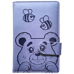 Блокнот "МИШКА И ПЧЕЛКИ", Кожзам, А6, 64 листа, Fresh