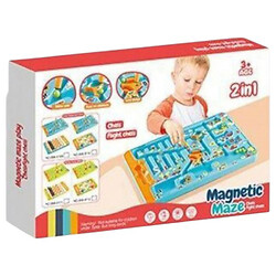 Магнітна гра 2в1 сортер, шахи, магнітний стілус, в коробці, Mic