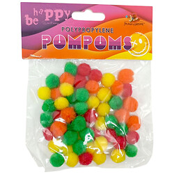 Помпоны полипропиленовые, 1.2см, 5 цветов, 60шт., Art Studio Of Happiness