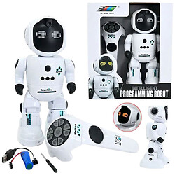 Робот на радіокеруванні, звуки, світло, мелодії рухається від акум. 3.7 V, режим програмування, реагує на жести та дотик, повертає голову в коробці, LE NENG TOYS