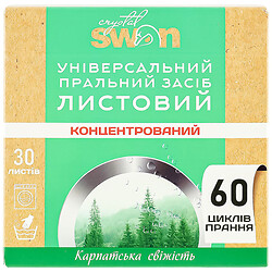 Засіб для прання листовий універсальний Crystal SWAN "Карпатська свіжість", 30 шт/уп