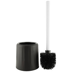 Йоржик для унітазу з пластиковою підставкою чорний, 38x12,5 см