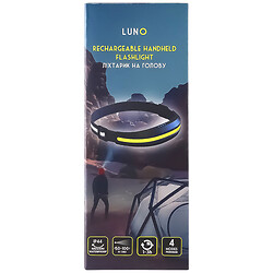 Ліхтарик на голову акумулятарний LUNO 4 режими
