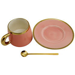 Набір посуду: чашка, блюдце порцелянове з золотим обідком + ложка