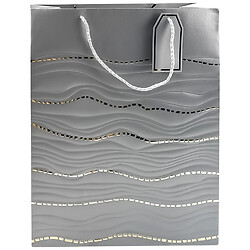 Пакет подарочный бумажный с волнистым узором, 31х41х12 см.