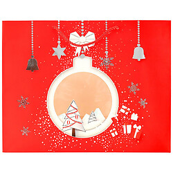 Пакет подарочный бумажный "Рождественский", микс красный, 31х40х12 см