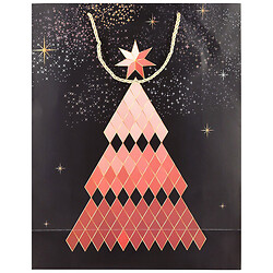 Пакет подарочный бумажный "Рождественский", микс черный, 31х40х12 см