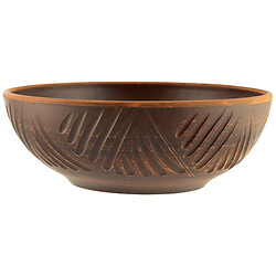 Пиала из красной глины декор Гравировка, d=21,5 см, 0,7 л