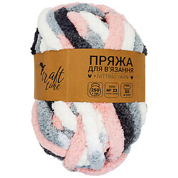 Пряжа для в'язання плюшева Craft time 250 г, 30 м тон №23