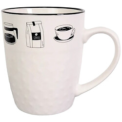 Чашка порцелянова Vittora Чорно-білі напої, 380 мл