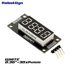 Светодиодный индикатор четырехсимвольный 4-Digit WHITE 30x14 Clock