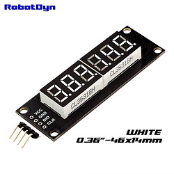Світлодіодний індикатор шестисимвольний 6-Digit WHITE 46x14
