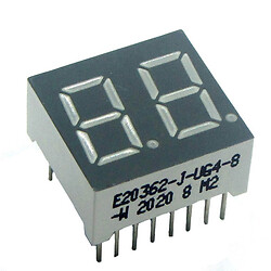 Світлодіодний індикатор двосимвольний E20362-J-UG4-8-W