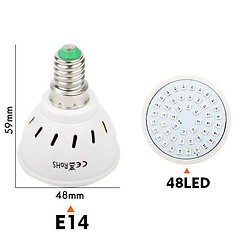 Светодиодная фитолампа 220V-E14-48LEDS-FitoLamp