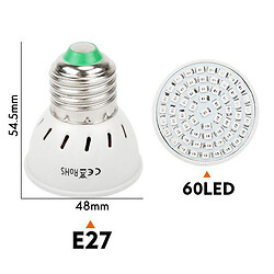 Світлодіодна фітолампа 220V-E27-60LEDS-FitoLamp