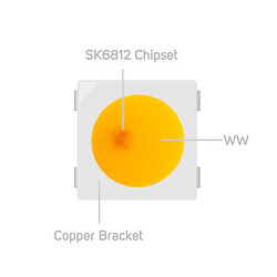 Управляемый светодиод SK6812 Warm White