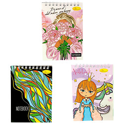 Блокнот с глитером А6, 40 л., пружина сверху, Апельсин