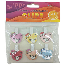 Дерев'яні декоративні затискачі, 6шт, Art Studio Of Happiness