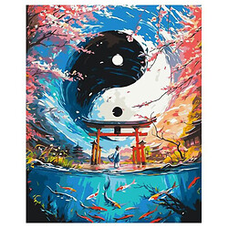 Картина по номерам "Инь Янь с японскими мотивами", 40х50 см, Origami