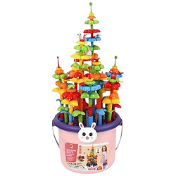 Конструктор "Квітуча поляна", 156 деталей, наклейки, у відрі, CHAO QI XIA