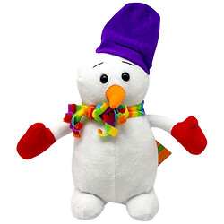 Мягкая игрушка "Снеговик", 24 см, фиолетовая шапочка, Копиця