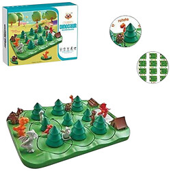 Настільна логічна гра "Динозавричні перегони", фігурки динозаврів, ялинковий ліс, елементи, що обертаються, в коробці, Mic