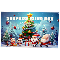 Адвент-календарь: 24 окошка, резиновые фигурки, текстильные гномики, стоячие елки, в коробке, Mic