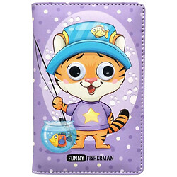 Блокнот, Кожзам, "КОТИК РЫБАК", А6, 64листы, Fresh