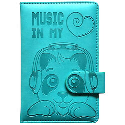 Блокнот, Кожзам, "ПАНДА В НАУШНИКАХ", А6, 64листы, Fresh