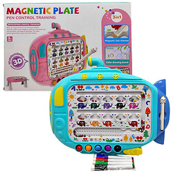 Магнитная игра, магнитный стилус, магнитная рыбалка, доска пиши-стирай, 4 маркера, Mic