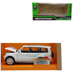 Машина металлическая 1:33 "Mitsubishi Pajero 4WD капот, багажник Turbo", бат., свет, звук, откр. дверь, Автопром