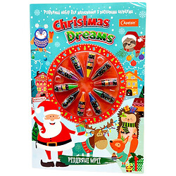 Набор для рисования ВОСКОВЫМИ карандашами "CHRISTMAS DREAMS", Апельсин