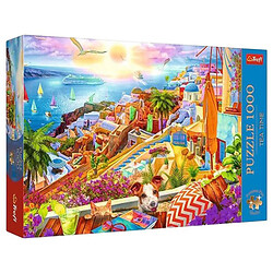 Пазлы, 1000 эл, "Премиум: Посещение Санторини", Trefl