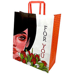 Пакет бумажный с ручками 38х32см Крафт, ВИД 3, Bourgeois