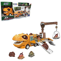 Парковка инерционный механизм, 3 машинки, подъемный кран, 10 мелодий, звуки работы, рык, подсветка, наклейки, инструкция, в коробке, Mic