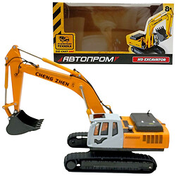 Стройтехника мет. 1:50 "Экскаватор", подвижные детали в короб. 26, 5x13, 5x8, 5см, Автопром
