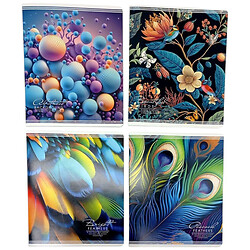 Зошит учнівський, на скобі, 17х20, 3 мм, 48 аркушів. Лінія, Апельсин