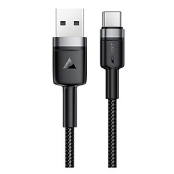 USB кабель AceFast C22-04, Type-C, 1.2 м., Черный