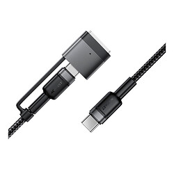 USB кабель AceFast C22-05, Type-C, MagSafe 3, 1.2 м., Черный