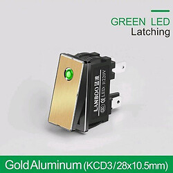 Микропереключатель рокерный LB2810.5-5-24V-2NO-Green-Gold