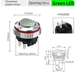 Микропереключатель рокерный CX16-Y202/G5-24V/S(L)