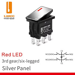 Микропереключатель рокерный LBCX1409-Y403/R5-24V(L)