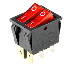 Микропереключатель рокерный KCD3 2 Position 6 Pin Red