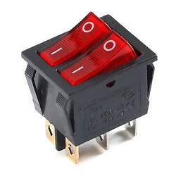 Микропереключатель рокерный KCD6 Rocker Switch Red Light 6P