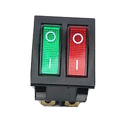 Микропереключатель рокерный KCD6 Rocker Switch Red Green Light 6P