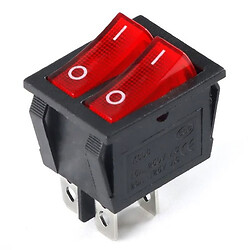 Микропереключатель рокерный KCD6 Rocker Switch Red 4P