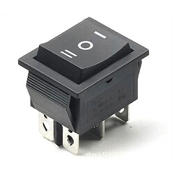 Микропереключатель рокерный KCD4 3 Position 6 Pin Black
